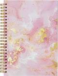BitKan Cute Pink Marble Spiral Notebooks – Pink Gold Luxury Design Hardcover Journal for Women/Teen Girls/Teens/Students, Pretty Journals Gifts for College/Worker/Journaling, 8.3x5.5 in