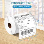 MFLABEL 4x6 Thermal Shipping Labels - 12 Rolls of 250, Perforated & Smudge-Proof Direct Thermal Labels Compatible with Rollo, Zebra, for Amazon UPS FedEx Shopify