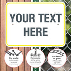 Personalized Custom Customize for Office, Business, Workplace, Home, Airbnb, Delivery Yellow Sign, 18x24 Inches, Rust Free .063 Aluminum, Fade Resistant, Made in USA by Sigo Signs
