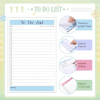 Censen 10 Packs To Do List Notepads, Simple Daily Reminder Checklist Planner Mix Color for Organizing, Planning, College Ruled, Office Gifts, 8.5 x 5.5 Inches, 60 Sheets Each