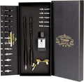 Trustela Calligraphy Set for Beginners, Dip Pen Set with 19 Nibs, Oblique Pen Holder, Wooden Pen Set