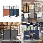 Versare Workstation Partition | Portable Wall Divider | Modern Office Cubicle | Free Standing Privacy Screen | Flexible Work Space | 33" x 70" Lime Green Fabric Panels
