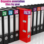 1000pcs 2026 Year Stickers, 3/4x1-1/2 Inch 26 Year Colored Self-Adhesive Stickers File Folder Labels Decals for Tab File Folders Office Supplies (Gradient)