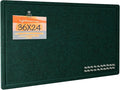 Bulletin Board, 36 x 24 Inches Felt Pin Board - Decorative Cork Alternative for Wall, 3' x 2' Foldable Picture Self-Adhesive Vision Prayer Board With 20 Pushpins - Dark Green