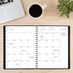 AT-A-GLANCE 2025 Appointment Book Planner, Weekly & Monthly, 8-1/4" x 11", Large, Half-Hourly, Contemporary, Black (70950X0525)