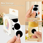 Black 1 Inch Round Color Coding Dot Labels, 10 Rolls 10000 Dot Stickers in Dispenser Box - Permanent Adhesion, Vibrant Colors, Highly Visible