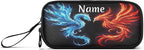BOENLE Custom Dragon Phoenix Pencil Case Box Boys Girls Personalized Name Large Pencil Pouch Stationery Pen Bag Organizer for Kids Adults School Office