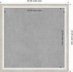 Amanti Art Silver Framed Magnetic Board 22x22 Medium Vision Board for use with Magnets, 100% Metal Sheet to Display Items as Office Decor or for Home Organization in mudroom, Kitchen or Kids Room