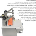 WYDDDARY 14.17"/360MM Electric Steel Roller Thermal Laminator with Toothing Cutter Hot Cold Roll Laminator Adjustable Temp 60-130℃ Electric Laminating Machine for Single/Double Sided Laminating