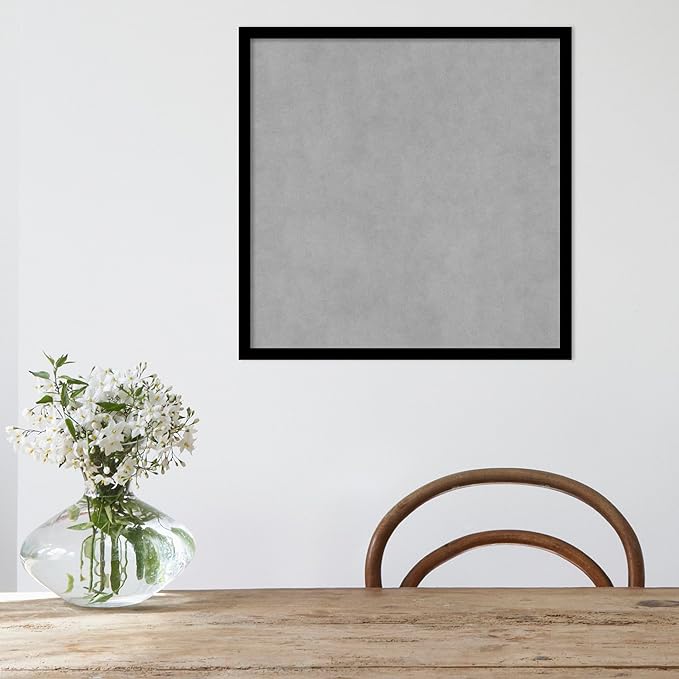 Amanti Art Black Framed Magnetic Board 21x21 Medium Vision Board for use with Magnets, 100% Metal Sheet to Display Items as Office Decor or for Home Organization in mudroom, Kitchen or Kids Room