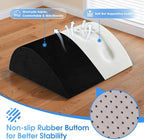 ComfyInLove Foot Rest for Under Desk at Work - Non-Slip Foot Stool with 3 Adjustable Heights, Ergonomic Under Desk Footrest with Washable Cover for Desk, Home, Office, Car (Black)