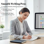 CRME Bulk Custom Pens Personalized Customized Engraved Writing Pen with Name Logo Soft Grip Ball Point Pen for Men Women Smooth Writing Black Ink for Business School Office Green