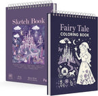 Fuxi Coloring Books for Kids Ages 8-12 Girls, 50 Sheets (73lb/120gsm) Blank Paper Drawing Pad + 50 Designs Blank Paper for Kids Coloring, Christmas Gifts for Grandkids.