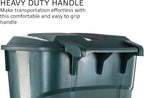 ECOSolution 32 Gallon Wheeled Outdoor Garbage Can with Attached Snap Lock Lid and Heavy-Duty Handles, ECO Green, Heavy-Duty Construction, Perfect Back Yard, Deck, or Garage Trash Can, Pack of 2