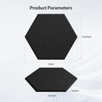 Amantech 12 Pack Acoustic Panels Self Adhesive Sound Proof Foam, High Density Sound Acoustic Foam Panel, 12X10.23X0.4 Inch Hexagon Wall Panels in Home,Office,Reccording Room,Studio(Black)