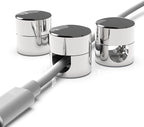 ICONIT Cable Anchors for Desk Organization | Premium Aluminum Cord Organizers | Charger + Cable Management Clips for Home & Office | Stylish, Sturdy, & Functional | (3 Pack) (Silver)