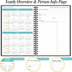 2026-2027 Planner - 18 Months Weekly & Monthly Planner from January 2026 - June 2027, Spiral Planners 2026-2027 with Elastic Closure, Inner Pocket, Medium 5.8" x 8.3", Black