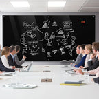 MaxGear Glass Whiteboard Wall Mounted, Frameless Magnetic Dry Erase Board, Tempered Glass, Steel-Backed, Non-Porous Smooth Surface, Floating Design, Accessories Included, for Office Home Classroom