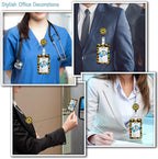 Lanyards for ID Badges Name Tags ID Card Holder,Sunflowers ID Badge Holder with Breakaway Lanyard, Cute Badge Reel Badge Clip Retractable, Women Teacher Nurse Student School Office Gifts, Sunflowers