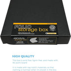 Lineco 9x12 Black Clamshell Archival Folio Storage Box, Acid-Free with Metal Edge. Preserves Photos Longevity, Organize Documents, Crafts. (Pack of 2)