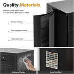 TaskStorz Metal Storage Cabinet, 36 Inch Tall Metal Garage Cabinet with 2 Doors and 2 Drawers, Lockable Cabinet with Adjustable Shelf, Pantry Cabinets for Home Office,Kitchen,Pantry,Garage,Warehouse
