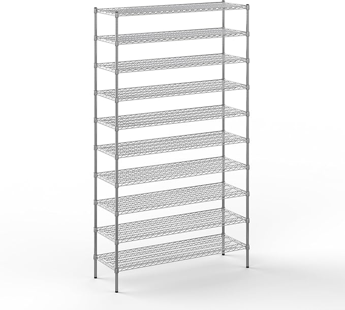 Regal Altair 18" Deep x 54" Wide x 96" Height Wire Shelving Kit | 10-Tier | NSF Commercial Storage Rack Unit