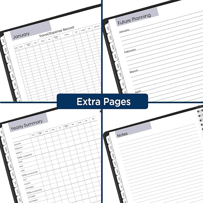 AT-A-GLANCE 2024 Weekly & Monthly Planner, 7" x 8-3/4", Medium, Refillable, Executive, DayMinder, Black (G5450024)