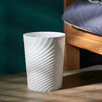 HOLTPHILI Bathroom Trash Can 1.8 Gallon Small Waste Basket Garbage Can for Dorm Kitchen Toilet Office Bedroom, 2 Pack White