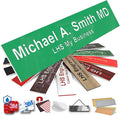 Engraved Custom Door Plate Green Plastic Office Door Sign with White Letters - Made in USA 2x6 B6