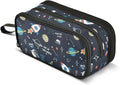 BOENLE Space Rocket Planet Pencil Case Box Boys Girls Large Pencil Pouch with Zipper Compartments Big Capacity Stationery Pen Bag Organizer for Kids Teens Adults School Office