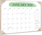 Desk Calendar 2026 – 18-Month Desktop Calendar from Jan 2026–Jun 2027, for Office, School & Home Use – Large Teacher Desk Calendar 22x17 (Apricot)