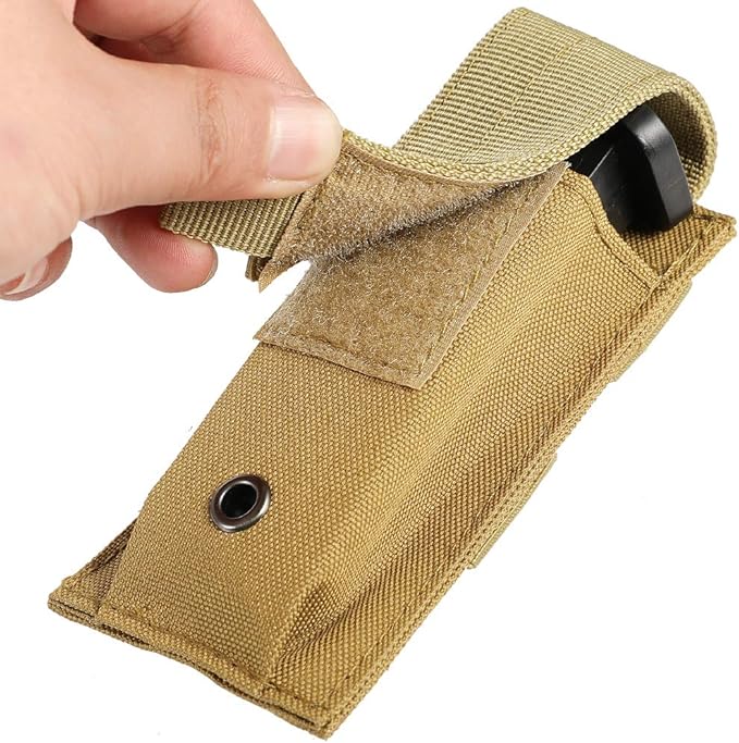 Tactical Single/Double Pistol Mag Pouch Outdoor Molle Open-Top Magazine Pouch for Glock M1911 92F
