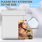 Ireer 10 Pack Extra Large 10 x 13" Bubble Mailers Poly Padded Envelopes Cushioned Mailing Envelopes Bubble Padded Mailers Self Adhesive Waterproof Shipping Bags for Business Christmas Packaging Gift