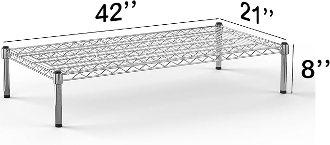 Regal Altair 21''W x 42''L x 8''H Chrome Plated Wire Dunnage Rack | Off The Floor Storage