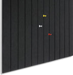 Large Cork Board Alternative 48" X 36" Bulletin Board - 12 Pack Removable Felt Wall Tiles, Cork Wall Tiles Bulletin Board Home Office Essentials - Black