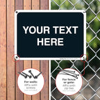 Personalized Custom Black Background Customize for Office, Business, Airbnb, Workplace, Home, Delivery Sign, 10x7 Inches, Rust Free .040 Aluminum, Fade Resistant, Made in USA by Sigo Signs