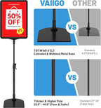 VAIIGO Sign Holder Stand A4, Adjustable Poster Stand for Table Top & Floor, Signage Display Stands, Floor Standing Sign Holder for Advertisement, Tradeshow, Store, Business, 2 Pack