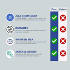 ADA CENTRAL SIGNS - 6" X6" Exam Room 1 Sign - ADA Compliant Tactile Graphics Grade 2 Braille Text Acrylic Wall Signs - Educational Institution Directional Assistance Test Center Door Sign for Schools