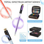 ZSCM Retractable Gel Pen For Adult Coloring, 60 Colors Large Capacity Multicolor Gel Ink Pens, 1 mm Fine Point Smooth Writing Color Pen for Adult Coloring Book Note Taking Aesthetic Art Supplies