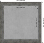 Amanti Art Silver Framed Magnetic Board 28x28 Medium Vision Board for use with Magnets, 100% Metal Sheet to Display Items as Office Decor or for Home Organization in mudroom, Kitchen or Kids Room