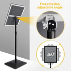 VAIIGO 11"x17" Pedestal Poster Sign Holder Stand with Heavy Duty Solid Steel Base, Adjustable Floor Standing Sign Holder for Vertical and Horizontal View Sign Super Stable Displayed Stands, Black