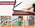Voluda 18 Inch Guillotine Paper Cutter - Heavy Duty Professional Paper Trimmer for Cardstock, Photos & Office Use - 12 Sheet Capacity with Safety Lock.