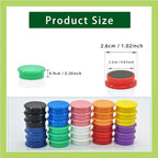 PYJLBX Fridge Magnets, 30 Pack Strong Refrigerator Magnets, Colorful Cute Mini Round Magnets for Whiteboard, 10 Colors Heavy Duty Small Magnet for Fridge Office Locker Crafts Classroom Dry Erase Board
