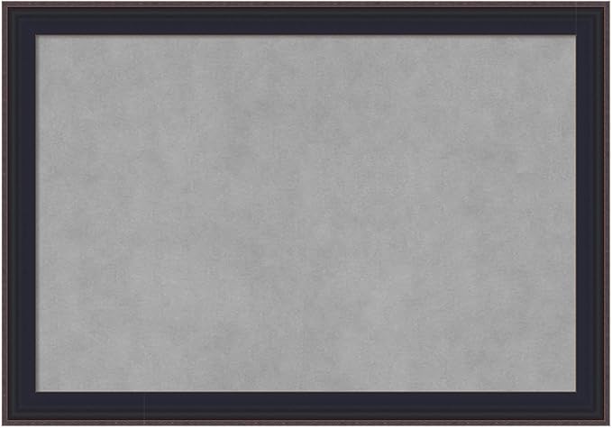 Amanti Art Black Framed Magnetic Board 19x27 Medium Vision Board for use with Magnets, 100% Metal Sheet to Display Items as Office Decor or for Home Organization in mudroom, Kitchen or Kids Room
