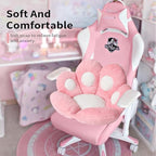 Ditucu Cat Paw Cushion Kawaii Chair Cushions 27.5 x 23.6 inch Cute Stuff Seat Pad Comfy Lazy Sofa Office Floor Pillow for Gaming Chairs Room Decor Pink