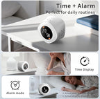 VEWINGL Cube Productivity Timer, 5/10/25/DIY Min Presets + Count-Up Mode, Time Display & Alarm Clock, Sound/Vibrate/Silent Alerts, Pause & Resume, Desk Timer for Work, Study, Kitchen (White)