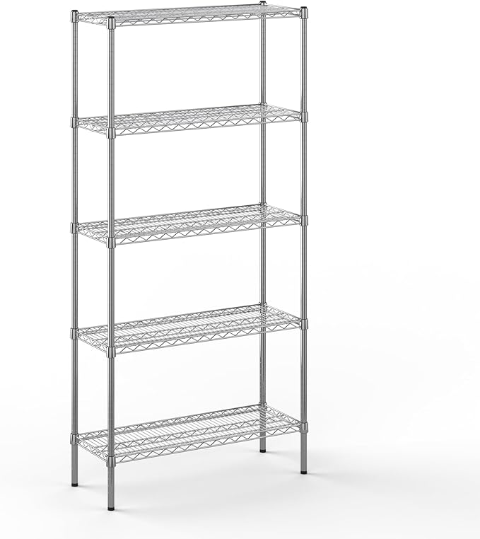 Regal Altair 14" Deep x 36" Wide x 74" Height Wire Shelving Kit | 5-Tier | NSF Commercial Storage Rack Unit