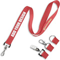 Wristband Bros Custom Lanyards For ID Badges, Keys & More | Add Text & Logos | Choose Your Attachment | Bulk Quantities For Events