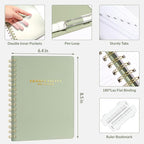 SUNEE 2026 Planner 5.9" x 8.3" – Dated Productivity Planner for Time Management - Daily,Weekly & Monthly Planner to Achieve Goals - Planner 2026 dated from January 2026 – December 2026,Grey Green