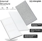 Olanglab Fiberglass Acoustic Wall Panels 4 Pack, 11.8'' x 23.6'' Sound Panels, Fabric Wrapped Sound Proof Panels for Walls (Light Gray)